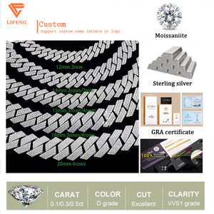 <span class=keywords><strong>925</strong></span> argento Moissanite cubano catena a maglie per gli uomini 8mm 12mm 14mm 15mm 16mm 18mm 20mm ghiacciato Hip Hop Vvs Moissanite collane pregiate - Product Image 5