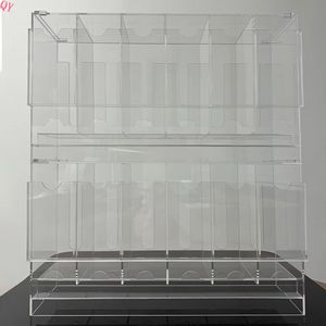 Q Y Acrylic 6 Slot Booster Pack Display Case Trading Card Storage Box Dispenser Holder for TCG Collectibles - Product Image 2