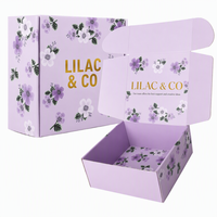 Boîtes en papier violettes sur mesure, sans chlore, certifiées ISO, de qualité supérieure, pour l'expédition de cerises, avec logo