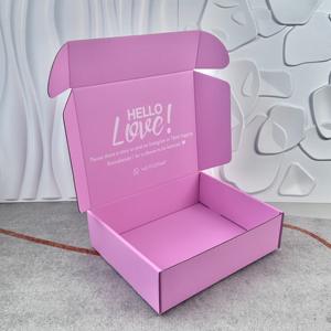 特注郵便メーラーバッグ特注メーラープリントピンクアパレルボックス段ボール - Product Image 3