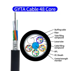 Armored Cable GYTA FTTx 2-288 Core Outdoor SingleMode GYTA Fiber Optic Cable