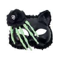 Masque en latex pour le visage de chat d'horreur d'Halloween pour soirée costumée - Maquillage sexy pour hommes et femmes
