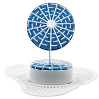 Bloc de toilette 3 en 1, écran de toilette, bloc de nettoyage en mousse, parfum citron, anti-odeur, anti-éclaboussures