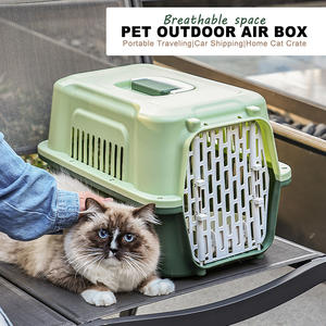 กรงสุนัขแมวและสัตว์เลี้ยงทำจากพลาสติกสำหรับเดินทาง2025กล่องแอร์สัตว์เลี้ยงสุดหรูได้รับการรับรองจากสายการบิน - Product Image 3