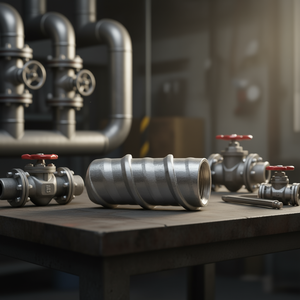 Conector de tubería galvanizado Snake Pro de 1 pulgada con rosca metálica para uso en plomería e industrial - Product Image 3