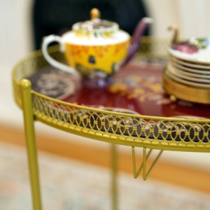 <span class=keywords><strong>Table</strong></span> <span class=keywords><strong>console</strong></span> mobile de livraison de fruits en <span class=keywords><strong>fer</strong></span> <span class=keywords><strong>forgé</strong></span> pour la maison et le salon face en <span class=keywords><strong>verre</strong></span> - Product Image 5
