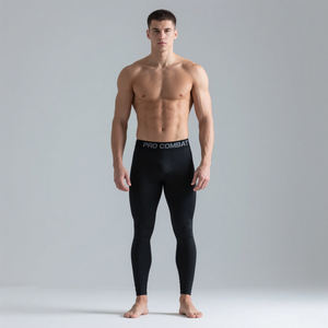 Expédition rapide pantalons de Sport pour hommes bas actifs pantalons haute Stretch serré Fitness exercice entraînement Jogging cyclisme hommes Leggings - Product Image 2