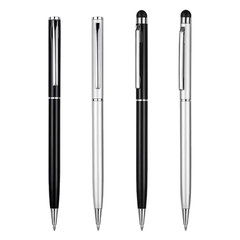 Bosch — stylo à bille personnalisé en métal, stylo à bille slim avec logo personnalisé pour hôtel