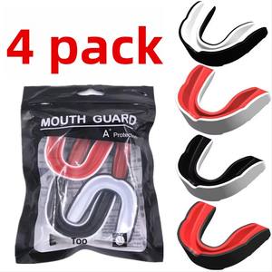 <span class=keywords><strong>Protector</strong></span> <span class=keywords><strong>Bucal</strong></span> de Material EVA con Logotipo Personalizado, Paquete de 4, <span class=keywords><strong>para</strong></span> Boxeo, Muay Thai, Taekwondo, Combate, Sanda, Baloncesto, Rugby, <span class=keywords><strong>para</strong></span> Adultos - Product Image 1