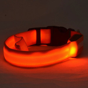 Collares con luces <span class=keywords><strong>LED</strong></span> para mascotas, collares ajustables de poliéster que brillan en la noche, collares luminosos de seguridad para perros y gatos, suministros para mascotas - Product Image 6