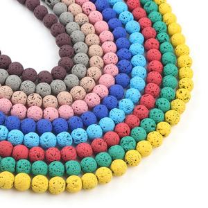 Perle in Pietra Lavica Pomice Rocciosa all'Ingrosso a Basso Costo, Perle in Pietra Lavica Nera di Gemma <span class=keywords><strong>Naturale</strong></span> per la Creazione di Gioielli - Product Image 3