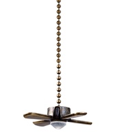 Ventilateur de plafond en Bronze, Design fleuri, perles chaîne Pull, étoile de plafond, pour hôtel, maison, café, Restaurant