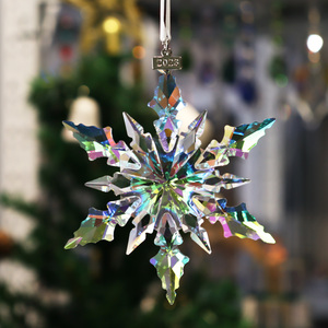 New Design Snowflake Ornaments <b>Crystal</b> Christmas <b>Tree</b> Decoration Christmas Ornaments Home Gifts - Product Image 1