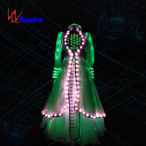 Abito LED Bianco Colorato con Ali per Donne / Costumi LED per Ragazze, Abito Gonfio LED per Ragazze, Costume da Adulto <span class=keywords><strong>Sexy</strong></span> per Danza Senza Vestiti - Product Image 4