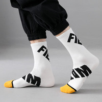 Chaussettes de sport en coton avec logo personnalisé pour hommes, chaussettes de sport en coton, sports athlétiques, cyclisme, chaussettes de sport en coton