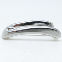 Boucle de ceinture OEM 32 mm en alliage de zinc robuste, argentée, à cadre arqué, pour ceinture en cuir décontractée, composant de vêtement moderne