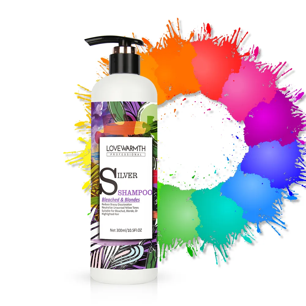 Private Label Natural Organic Purple Hair Shampoo Hair Anti- Brassy Dye Color Silver Shampoo