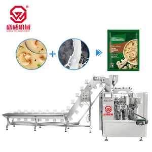 Shengwei sacchetto automatico Pre-fatto macchina imballatrice Pellet liquido zuppa di verdure Stand Up Pouch macchina imballatrice