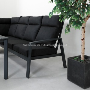 Leisure Modern Outdoor Aluminum Frame Powder Coating L-Shaped <b>Corner</b> Set Weather Resistant Eco-Friendly Design Hotel - Product Image 3
