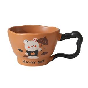 Mug en céramique MSH Ours brun pour le bureau, mug en céramique promotionnel pour entreprise, mug en céramique pour ami - Product Image 1