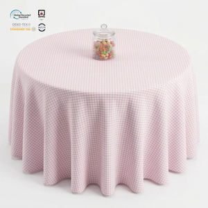 Mantel de Poliéster Jacquard Damasco Blanco de 6 pies, Resistente a las Arrugas, Ecológico e Impermeable, para Decoración de Bodas - Product Image 1