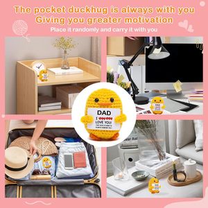 Muñeco de Pato de Ganchillo Hecho a Mano para Apoyo Emocional - Linda Decoración para el Hogar, Regalo de Cumpleaños para Mujeres y Hombres, Estilo de Dibujos Animados Ecológico - Product Image 5