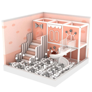 Equipo de patio interior para niños para uso comercial Tobogán de juego suave con escalada y piscina de bolas para centro comercial y escuela - Product Image 1