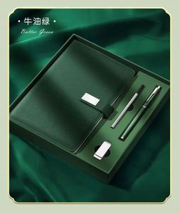Wholesale Promotional Luxury Gifts Item Notebook A5 Leather Journal <b>Refillable</b> Luxury Diary Business Corporate Gift Set With <b>Pen</b> - Product Image 2