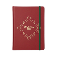 Carnet de notes A5 personnalisé à couverture rigide pour utilisation en cadeau Couverture en cuir 2026 Planificateur Coffrets cadeaux de Noël Cadeaux pour étudiants