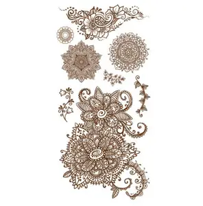 Design Henna Tattoo Stencils Hands Body Color Henna Tattoo Stickers Temporary Tattoos