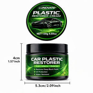 Restaurador Cremoso para Automóviles, Líquido para el Cuidado del Automóvil, para Tableros, Paneles de Puertas, Parachoques, Brillo Negro Intenso, 130 g - Product Image 1