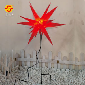 Wang's World Waterproof 35cm 6H <strong>Timer</strong> Foldable LED Moravian Star Ground <strong>Light</strong> Fairy Decor Lighting for Wedding and <strong>Xmas</strong> Party - Product Image 3