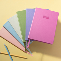 Carnet de notes personnalisé en cuir PU coloré 2027, reliure à ruban, avec papier offset, pour le bureau et journal quotidien