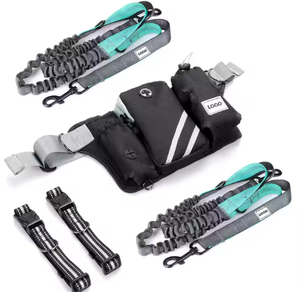 Ultima Guinzaglio per Cani con Doppia Impugnatura Imbottita, Tasca con Cerniera, Sgancio Rapido, Resistente per Passeggiate, Corsa, Addestramento, Comoda Borsa da Cintura - Product Image 1