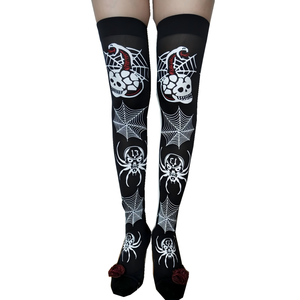 Chaussettes longues d'Halloween au-dessus du genou, bas imprimés squelette vampire <span class=keywords><strong>momie</strong></span>, pour cosplay, cadeaux <span class=keywords><strong>de</strong></span> fête, vente en gros personnalisée - Product Image 6