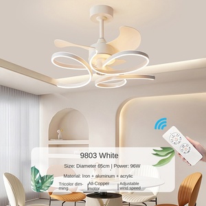 Nueva lámpara de ventilador de aluminio moderno 110V 220V Abs Blade ventilador de techo, Motor de cobre puro con luz y luz de techo LED remota - Product Image 6
