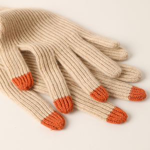 Bayanlar kış kaşmir örme eldiven Hollow lüks özel moda sevimli eldiven kadın ekran dokunmatik 7a51454 - Product Image 4