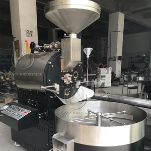 Torréfacteur à café à air chaud au gaz en fonte et acier inoxydable à double tambour HW-17kg 15kg Machine à torréfier les grains de café - Product Image 6