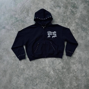 कस्टम पल्लोवर हुडी और सड़क शैली के लिए हीरे के डिजाइन के साथ विंटेज स्वेटशर्ट और यूनिसेक्स कपास हुडी - Product Image 1