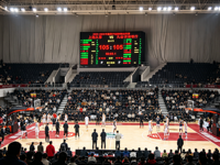 Grand tableau de score de basket-ball LED fixe mural, étanche, pour stade extérieur, affichage électronique des scores avec chronomètre de tir
