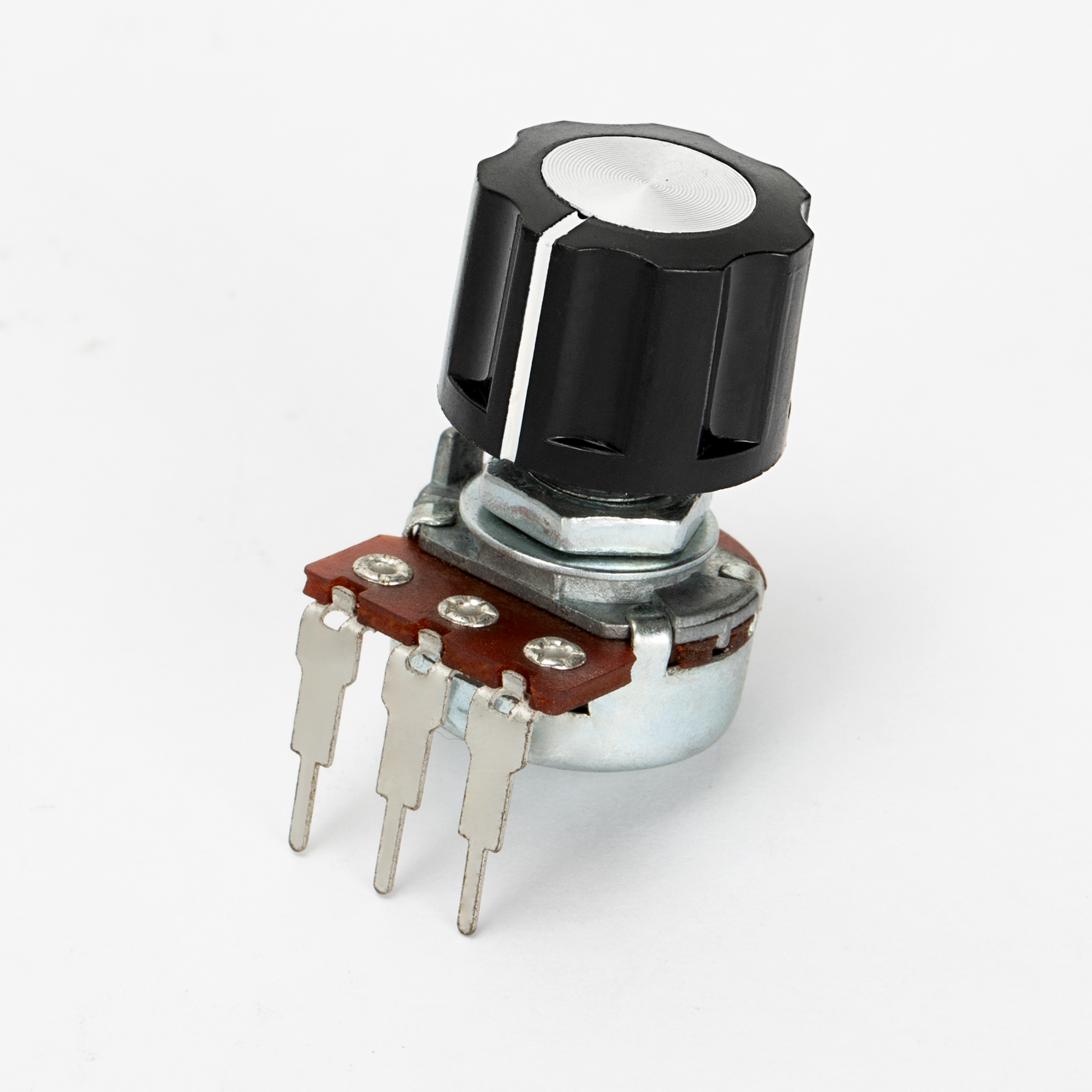 16x 12mm6.4mmシャフトサイズABS溝付きポテンショメータノブギター