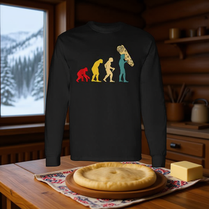 T-shirt a maniche lunghe Evolution Flatbread Norwegian Cuisine Lefse - Product Image 3