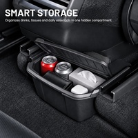 Boîte de rangement arrière pour console centrale, organisateur rabattable en TPE pour le nouveau Tesla Model Y YL