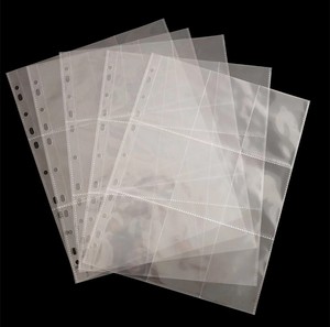 9-Pocket Trading Card Binder Sleeves for 3 Ring Binders Baseball, Pokemon, Sports Card Protector Sheets Plastic Top Load Pages