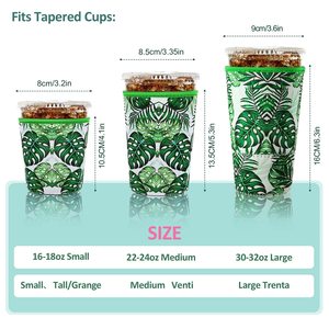 Reusable Iced Coffee Sleeve <b>Cup</b> Insulator Neoprene Insulated Sleeves Drink Sleeve Holder for <b>Cold</b> Drinks Beverages and Holder - Product Image 2