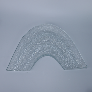 Panneau décoratif moderne en verre dépoli, forme courbe, structure solide, haute transmission lumineuse, décoration autoportante - Product Image 5