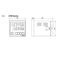 Compteur programmable Autonics CT6M-1P4 100% neuf, 24V AC/DC, protection IP65, usage industriel, affichage LED 6 chiffres 7 segments, garantie 1 an