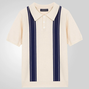 Nouvelle mode hommes pour polos respirant tricoté sweat-shirt T-Shirt court longueur deux couleurs combinaison pas cher - Product Image 5