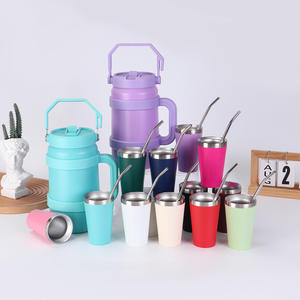 Thermos en acier inoxydable 304, classique, haute valeur esthétique, grande capacité, portable pour l'extérieur, gourde de sport avec poignée, pour boissons froides - Product Image 4