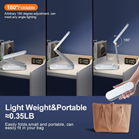 Lampe de bureau de protection des yeux de charge USB pliable portable Dimmable pour la lecture